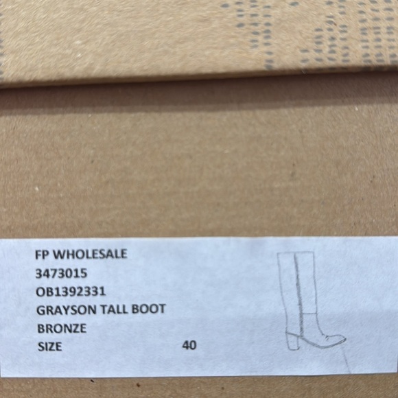 Free People Grayson Bronze Metallic Boots Size 40 - Picture 2 of 8